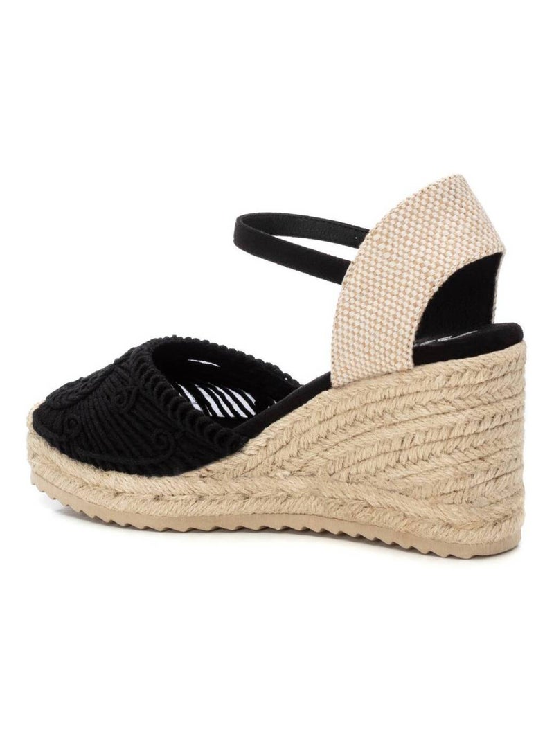 Espadrilles compensées pour femme Noir - Kiabi