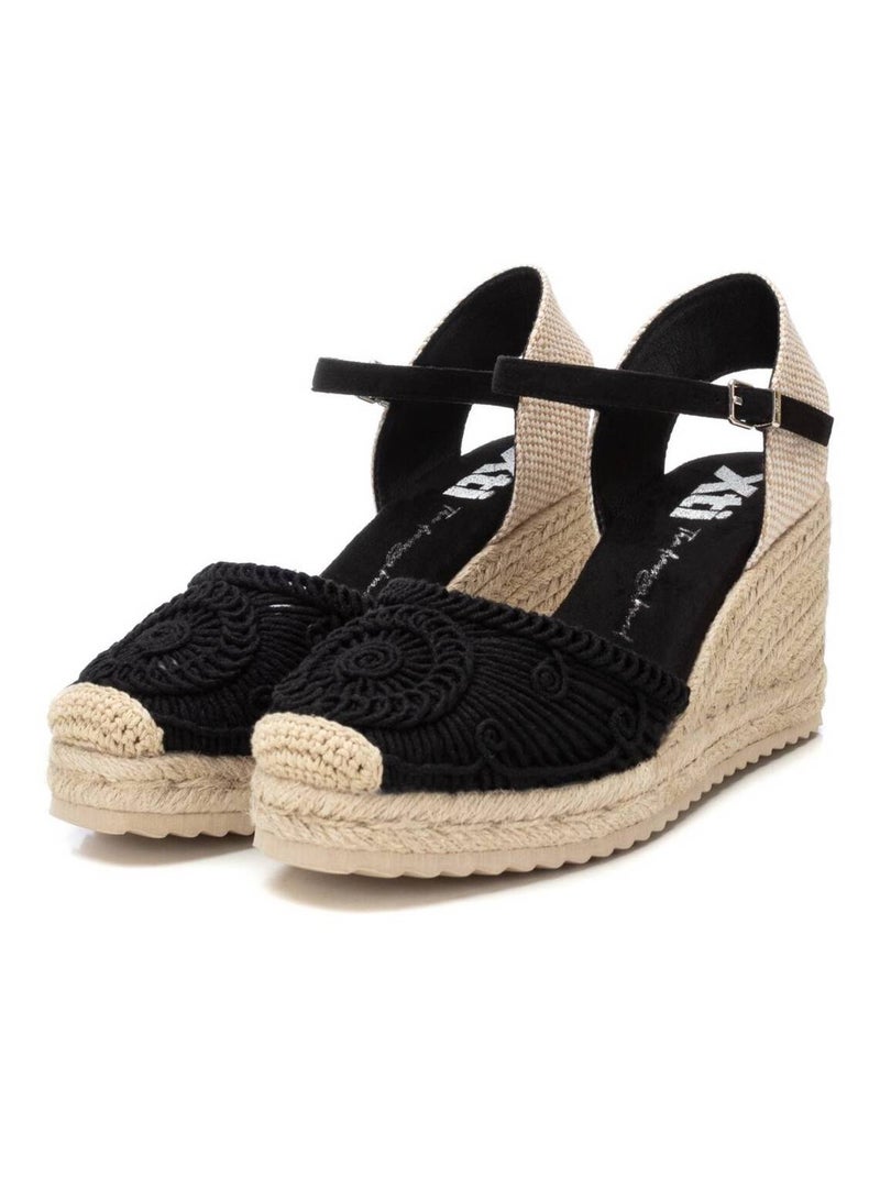 Espadrilles compensées pour femme Noir - Kiabi