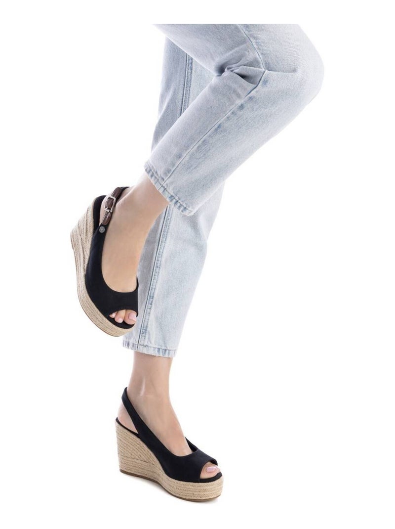 Espadrilles compensées pour femme Noir - Kiabi