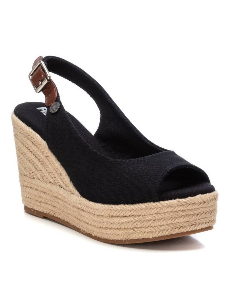 Espadrilles compensées pour femme Noir - Kiabi