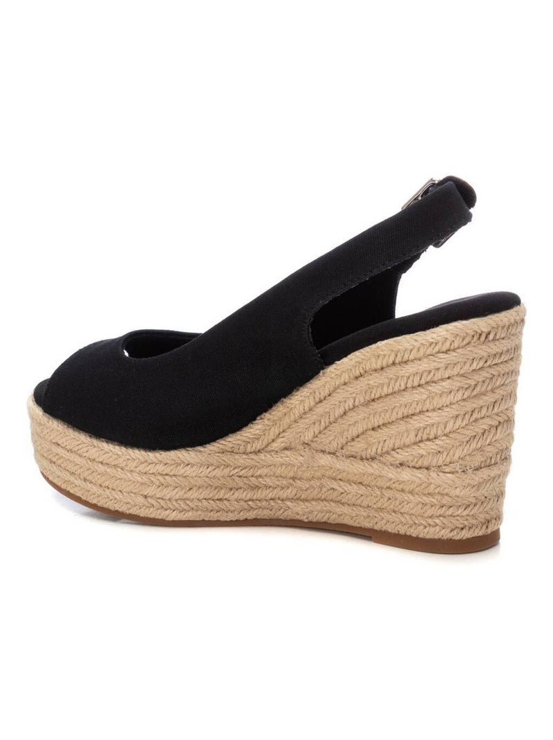 Espadrilles compensées pour femme Noir - Kiabi