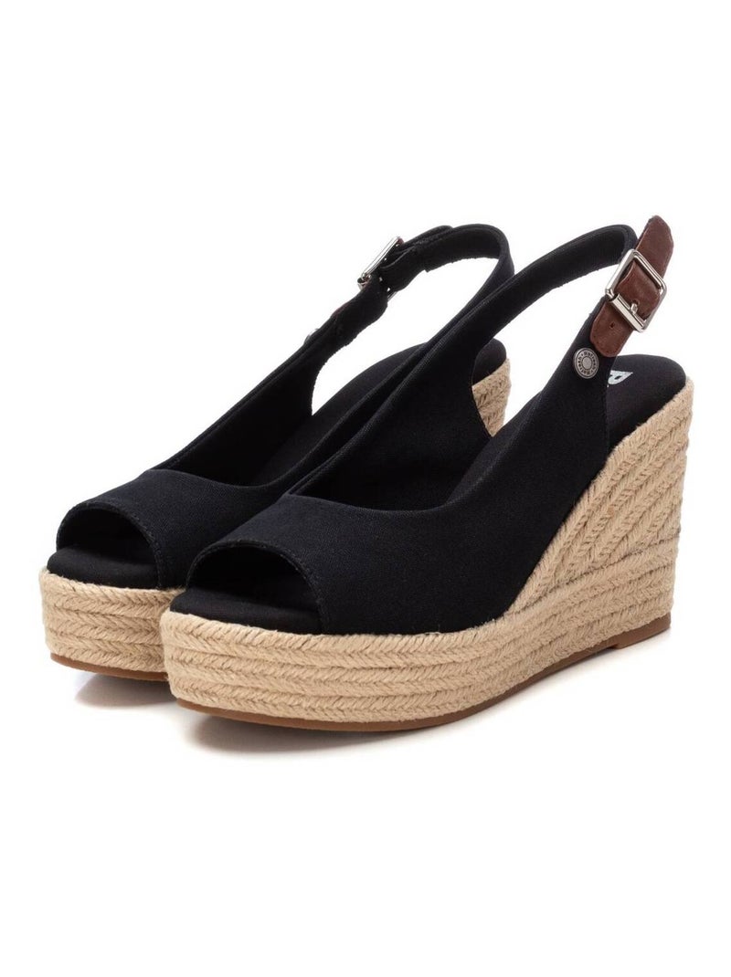 Espadrilles compensées pour femme Noir - Kiabi