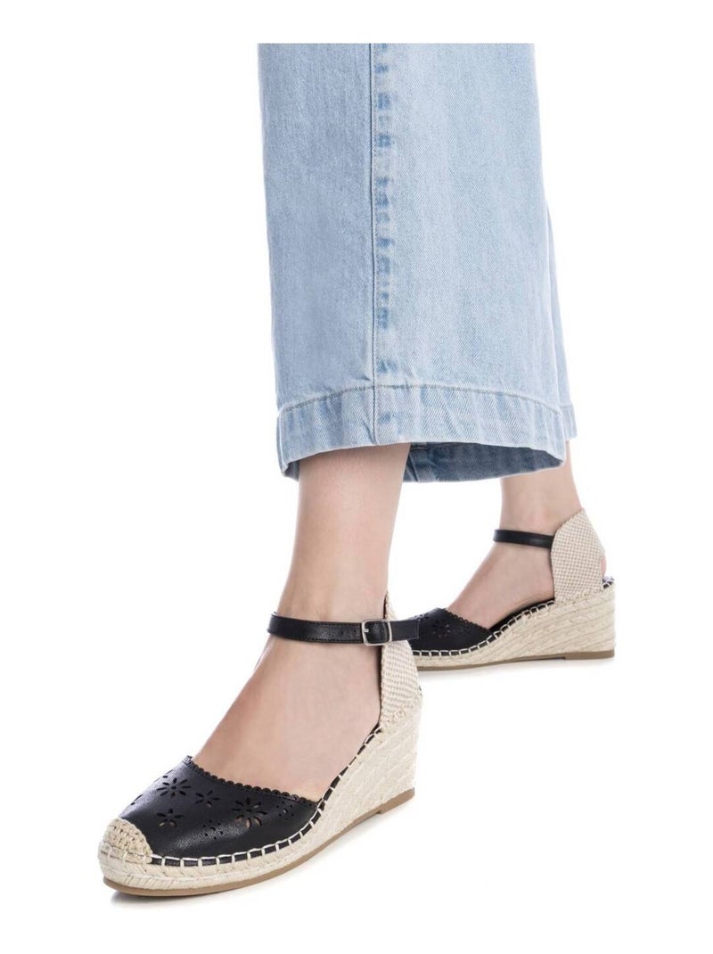 Espadrilles compensées pour femme Noir - Kiabi