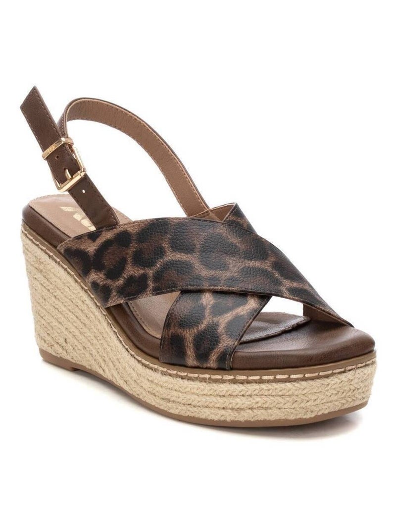 Espadrilles compensées pour femme Taupe - Kiabi