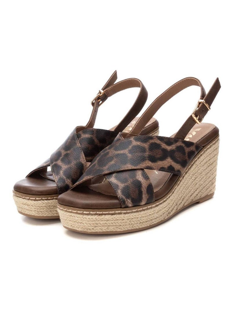 Espadrilles compensées pour femme Taupe - Kiabi