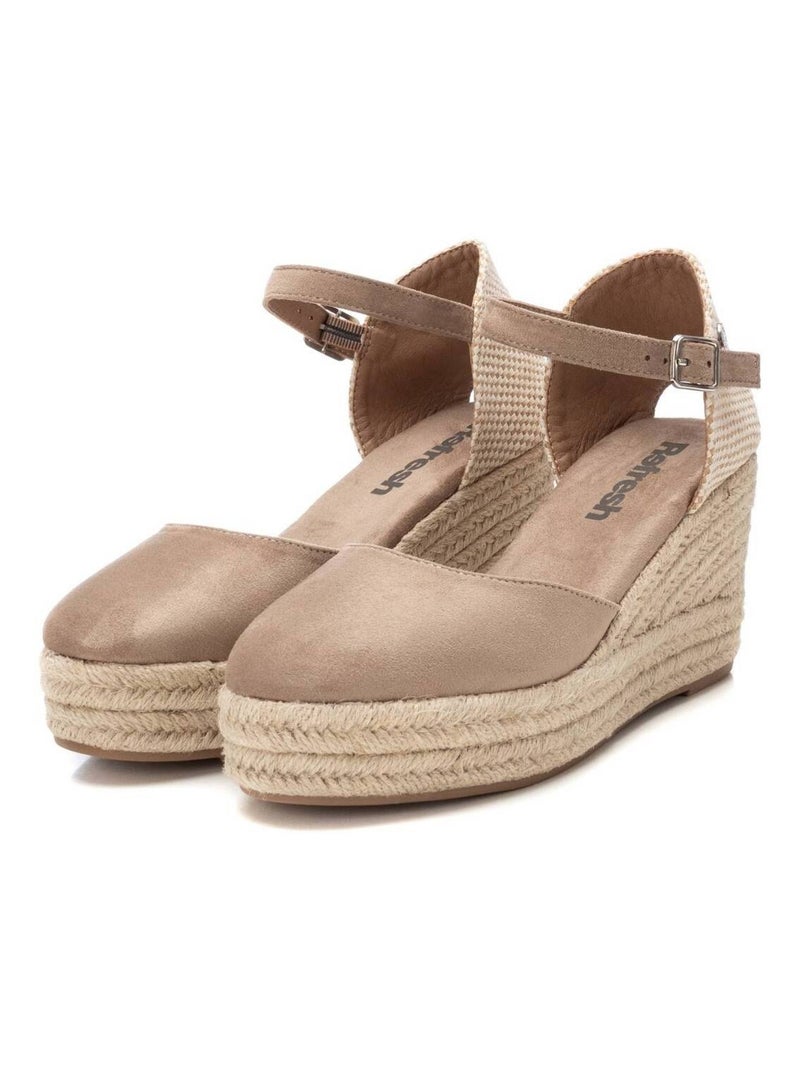 Espadrilles compensées pour femme Taupe - Kiabi