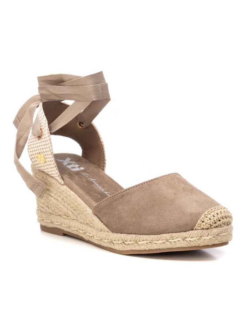 Espadrilles compensées pour femme Taupe - Kiabi