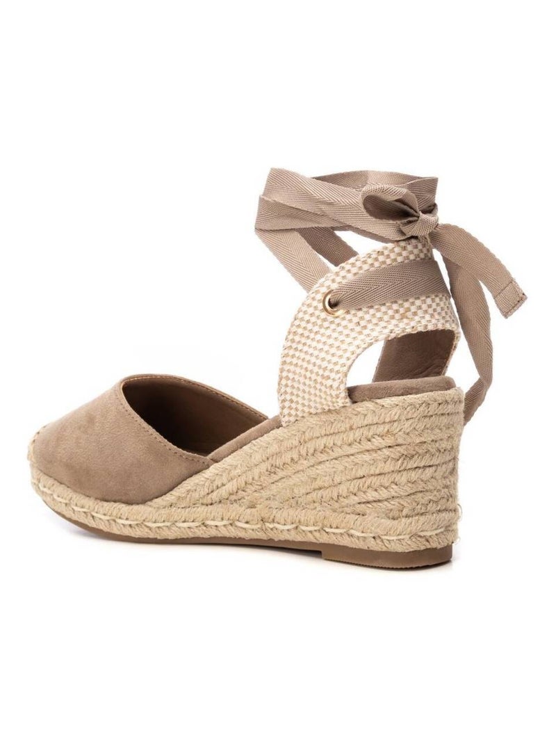 Espadrilles compensées pour femme Taupe - Kiabi