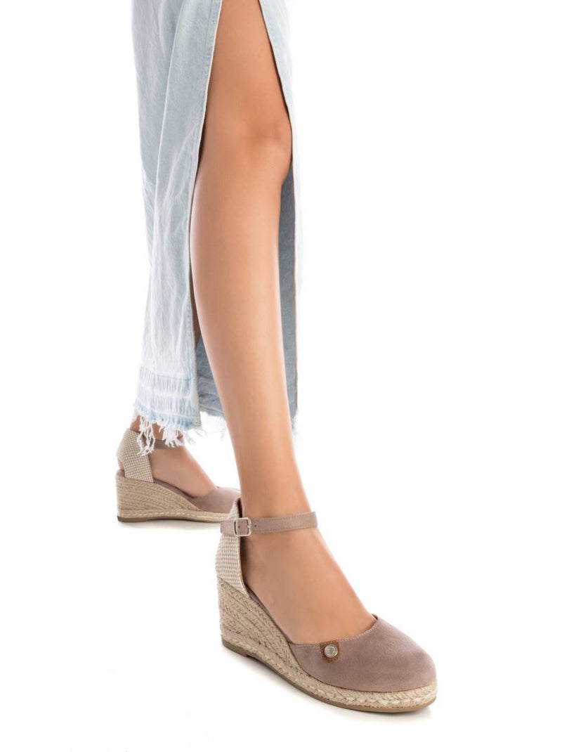 Espadrilles compensées pour femme Taupe - Kiabi