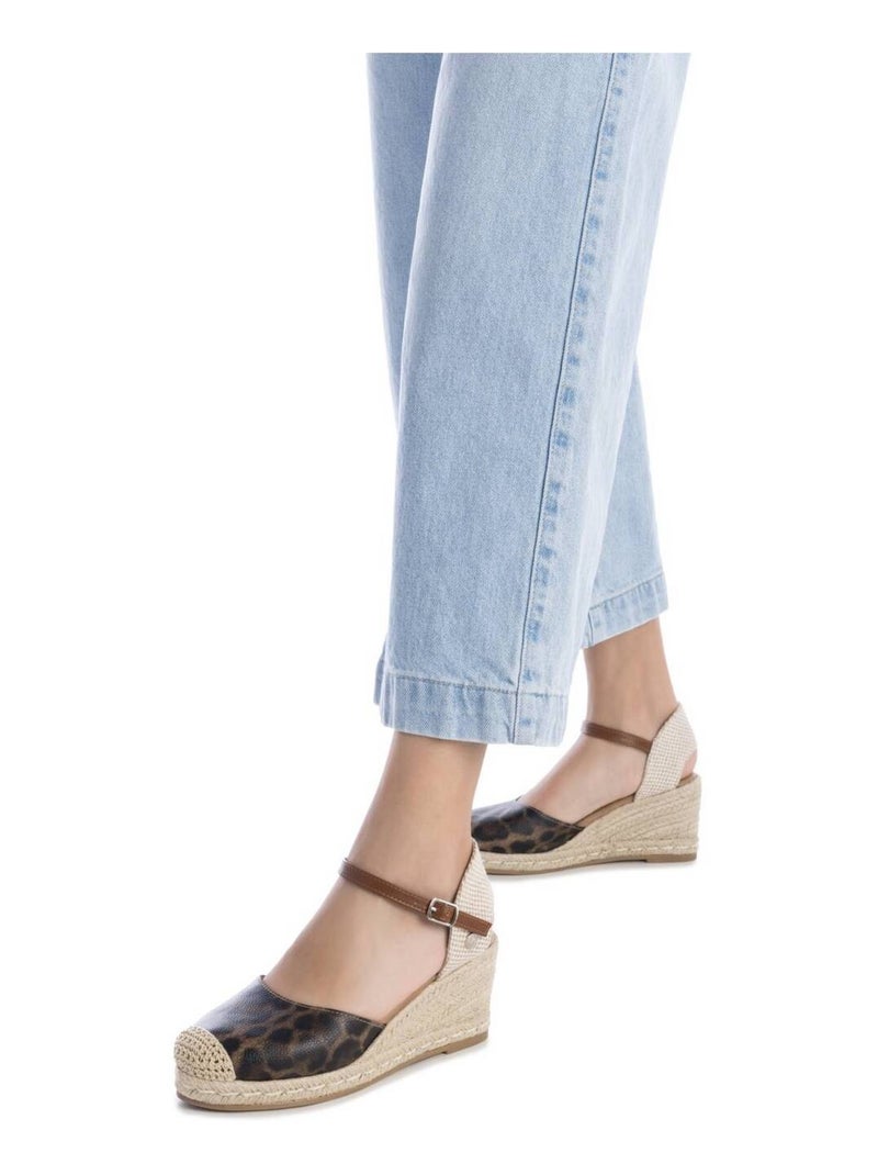 Espadrilles compensées pour femme Taupe - Kiabi