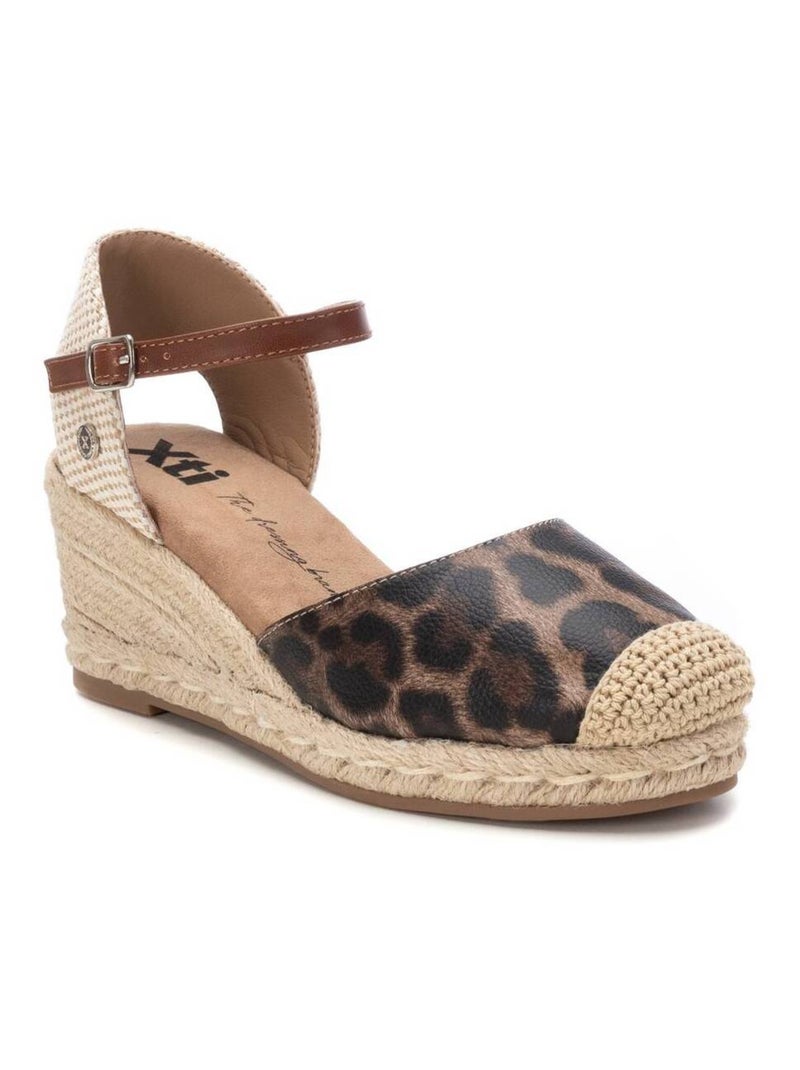 Espadrilles compensées pour femme Taupe - Kiabi