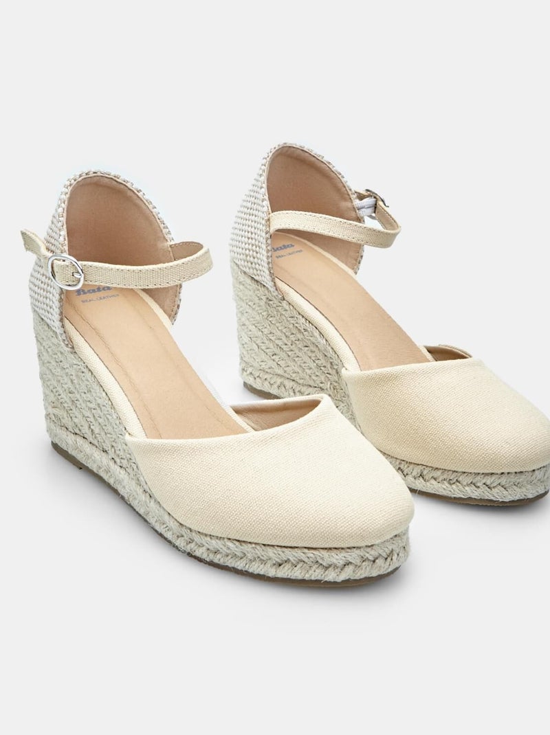Espadrilles confortables bata Beige - Kiabi