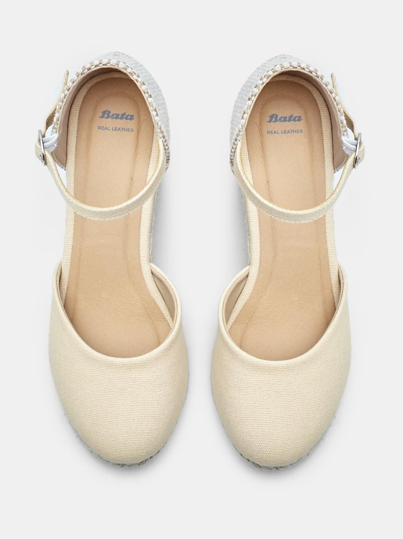 Espadrilles confortables bata Beige - Kiabi