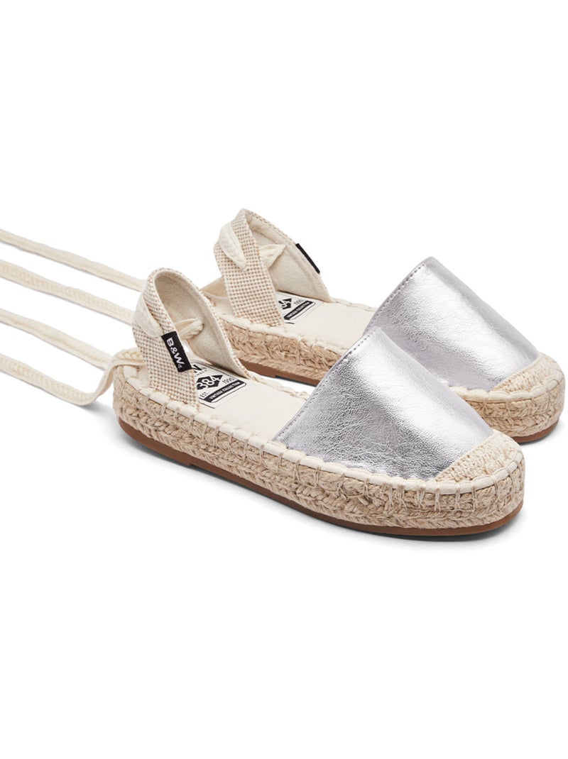 Espadrilles conguitos básicas lazo Argent - Kiabi