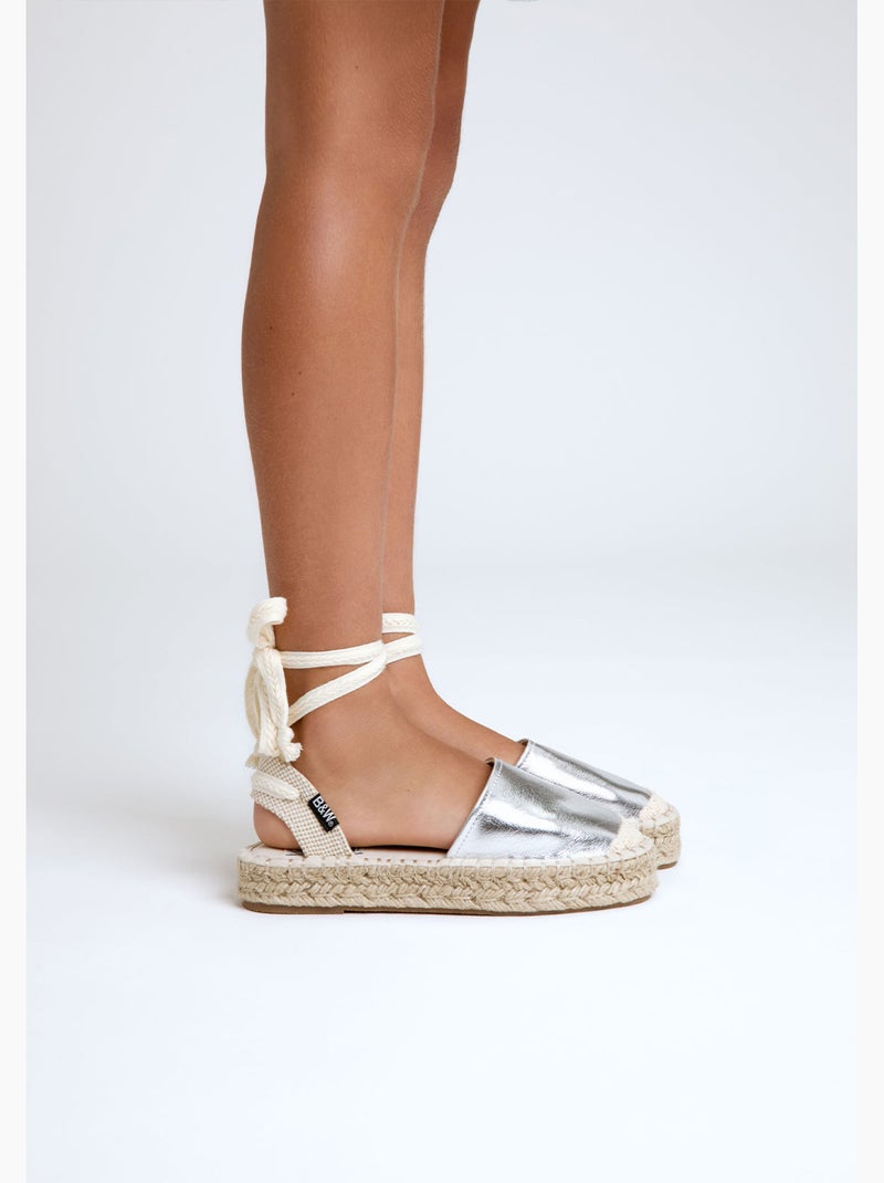 Espadrilles conguitos básicas lazo Argent - Kiabi