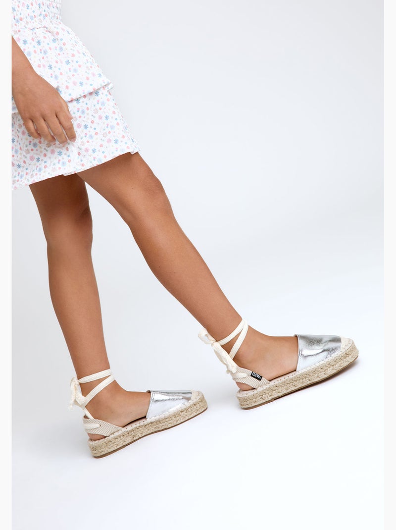 Espadrilles conguitos básicas lazo Argent - Kiabi