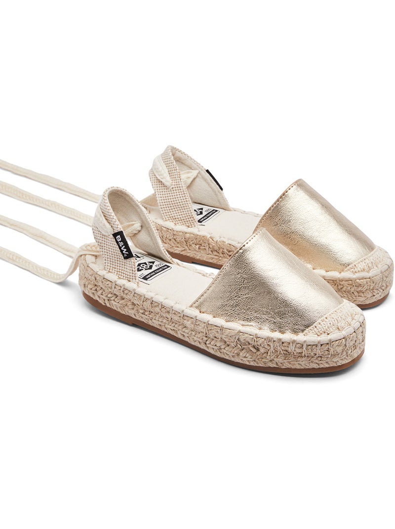 Espadrilles conguitos básicas lazo Gold - Kiabi