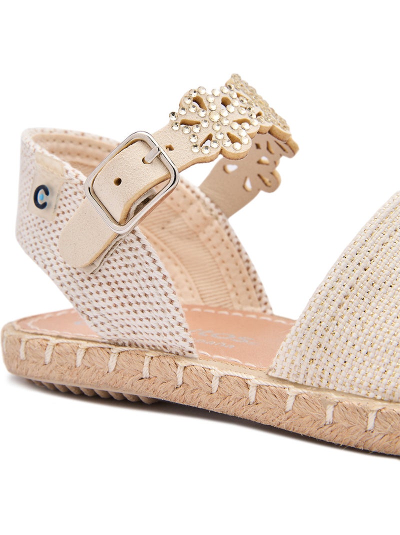 Espadrilles conguitos detalles florales Gold - Kiabi