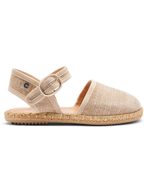 Espadrilles conguitos hebilla hilo oro - Kiabi
