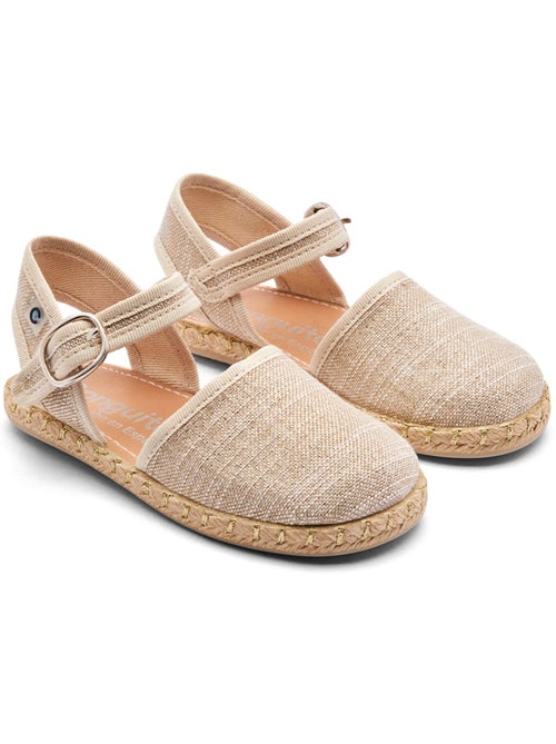 Espadrilles conguitos hebilla hilo oro - Kiabi