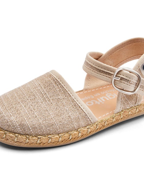 Espadrilles conguitos hebilla hilo oro - Kiabi