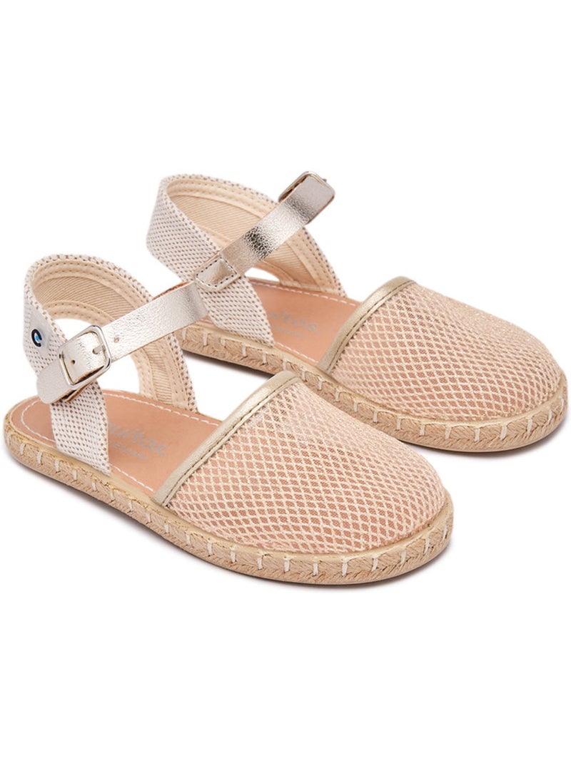 Espadrilles conguitos malla brillante Gold - Kiabi