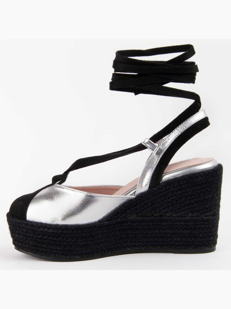 Espadrilles De Sparte Matériau Synthétique Montevita Argent - Kiabi