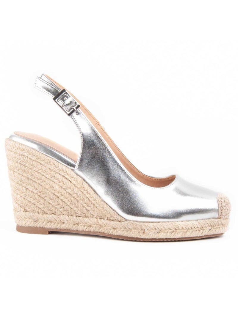 Espadrilles De Sparte Matériau Synthétique Montevita Argent - Kiabi