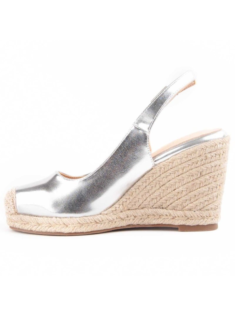 Espadrilles De Sparte Matériau Synthétique Montevita Argent - Kiabi
