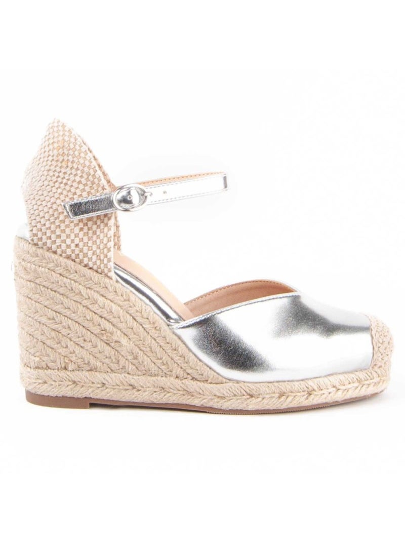 Espadrilles De Sparte Matériau Synthétique Montevita Argent - Kiabi