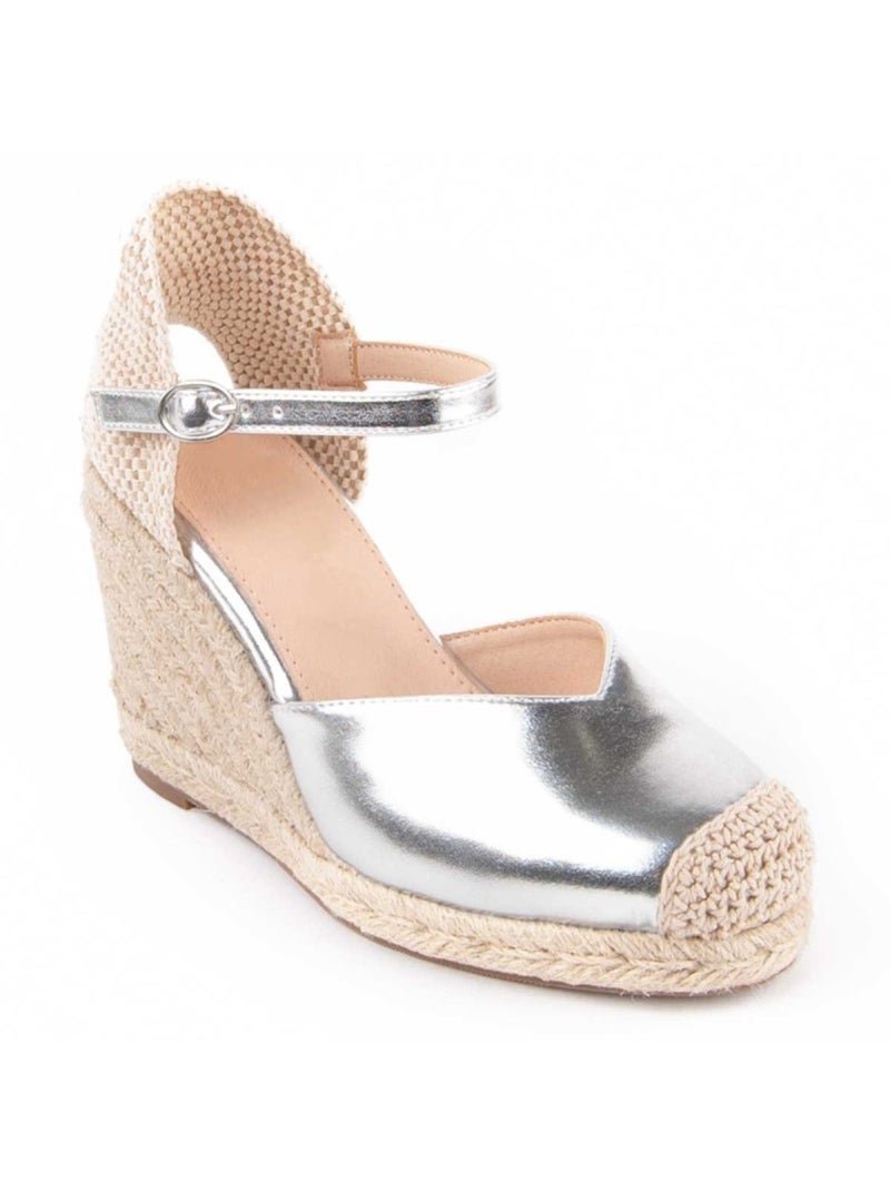 Espadrilles De Sparte Matériau Synthétique Montevita Argent - Kiabi