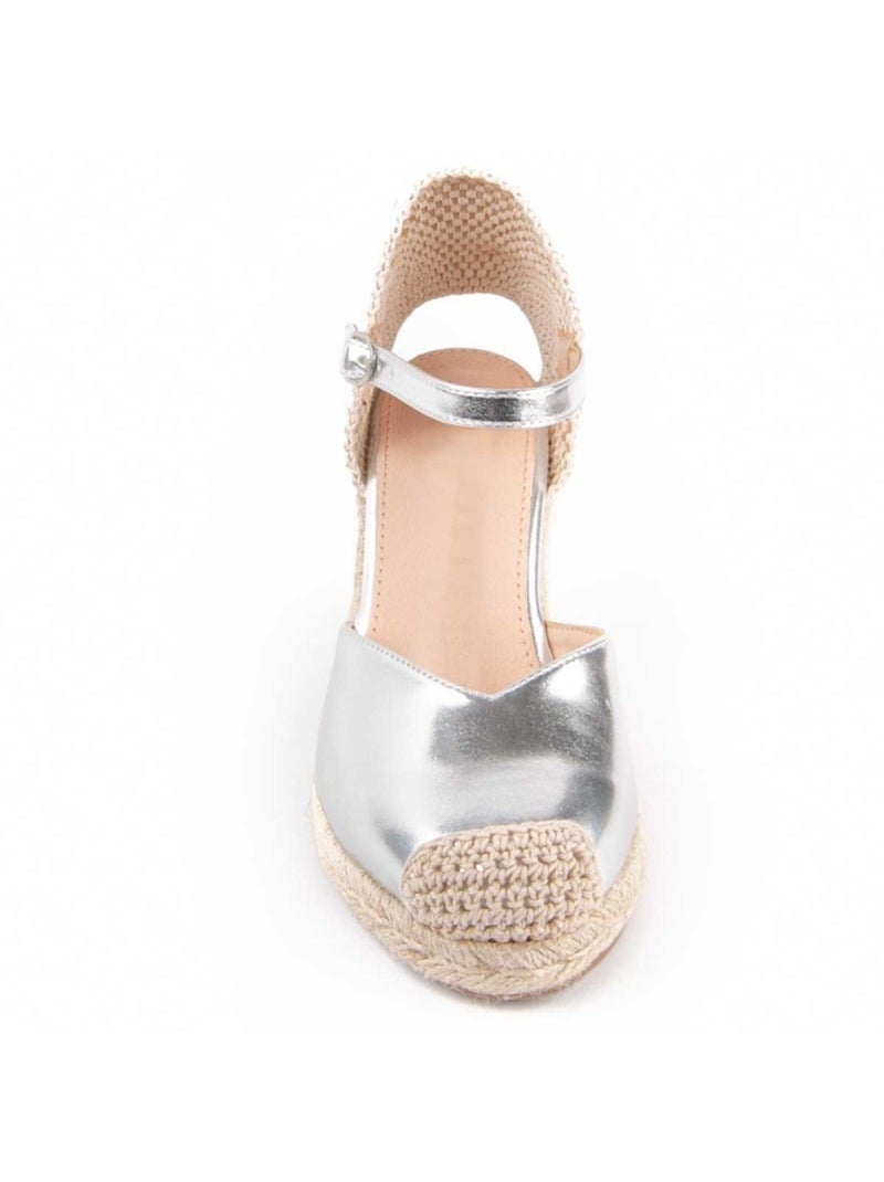 Espadrilles De Sparte Matériau Synthétique Montevita Argent - Kiabi