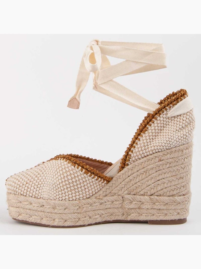 Espadrilles De Sparte Matériau Synthétique Montevita Beige - Kiabi