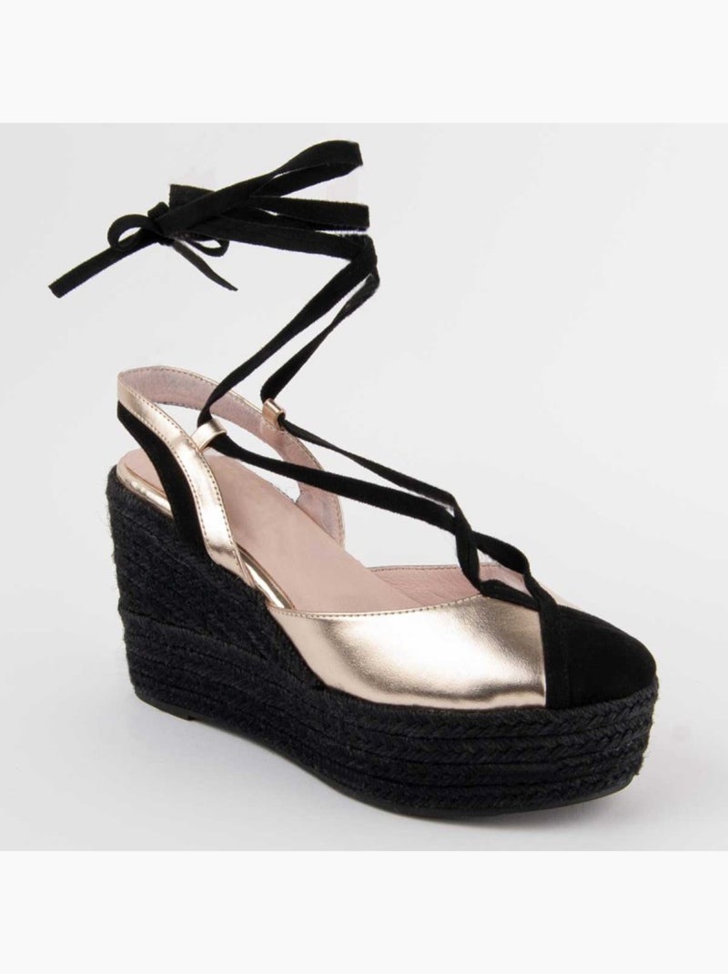 Espadrilles De Sparte Matériau Synthétique Montevita Doré/or - Kiabi