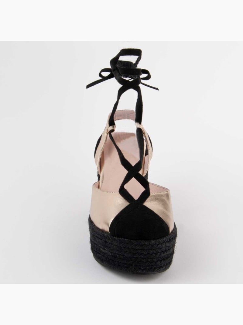 Espadrilles De Sparte Matériau Synthétique Montevita Doré/or - Kiabi