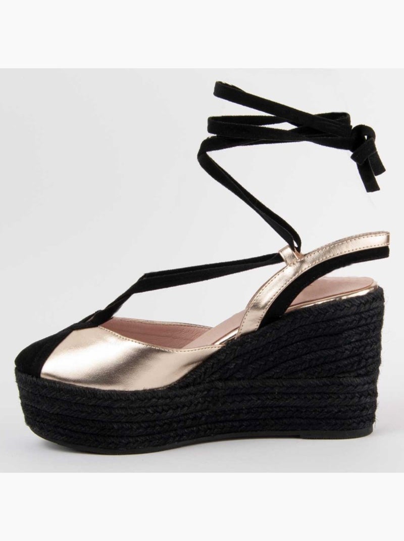 Espadrilles De Sparte Matériau Synthétique Montevita Doré/or - Kiabi