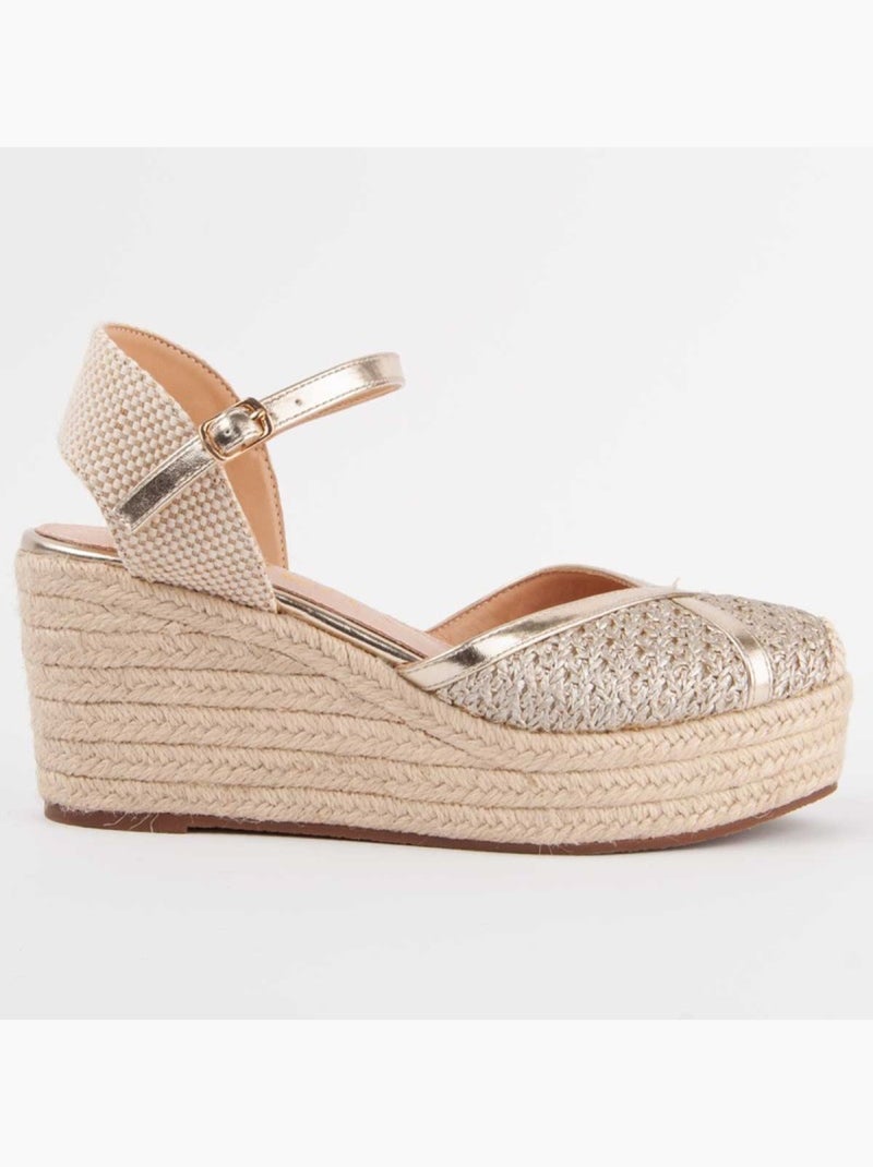 Espadrilles De Sparte Matériau Synthétique Montevita Doré/or - Kiabi
