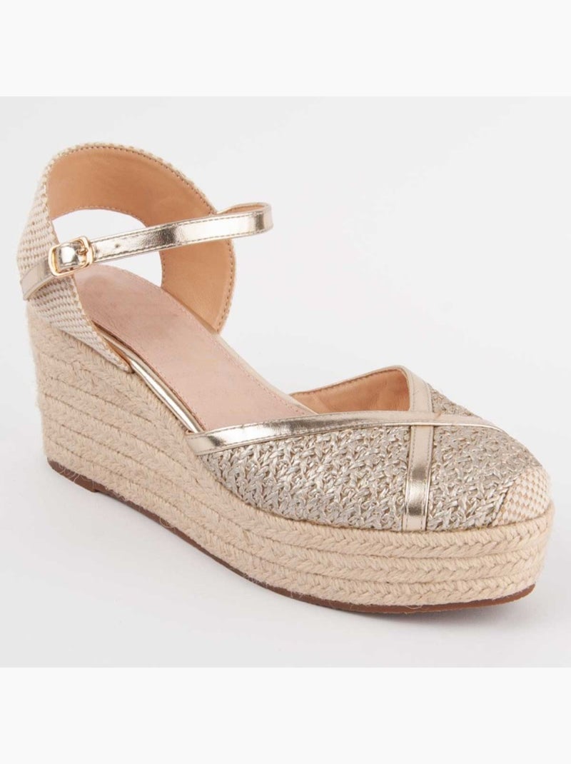 Espadrilles De Sparte Matériau Synthétique Montevita Doré/or - Kiabi