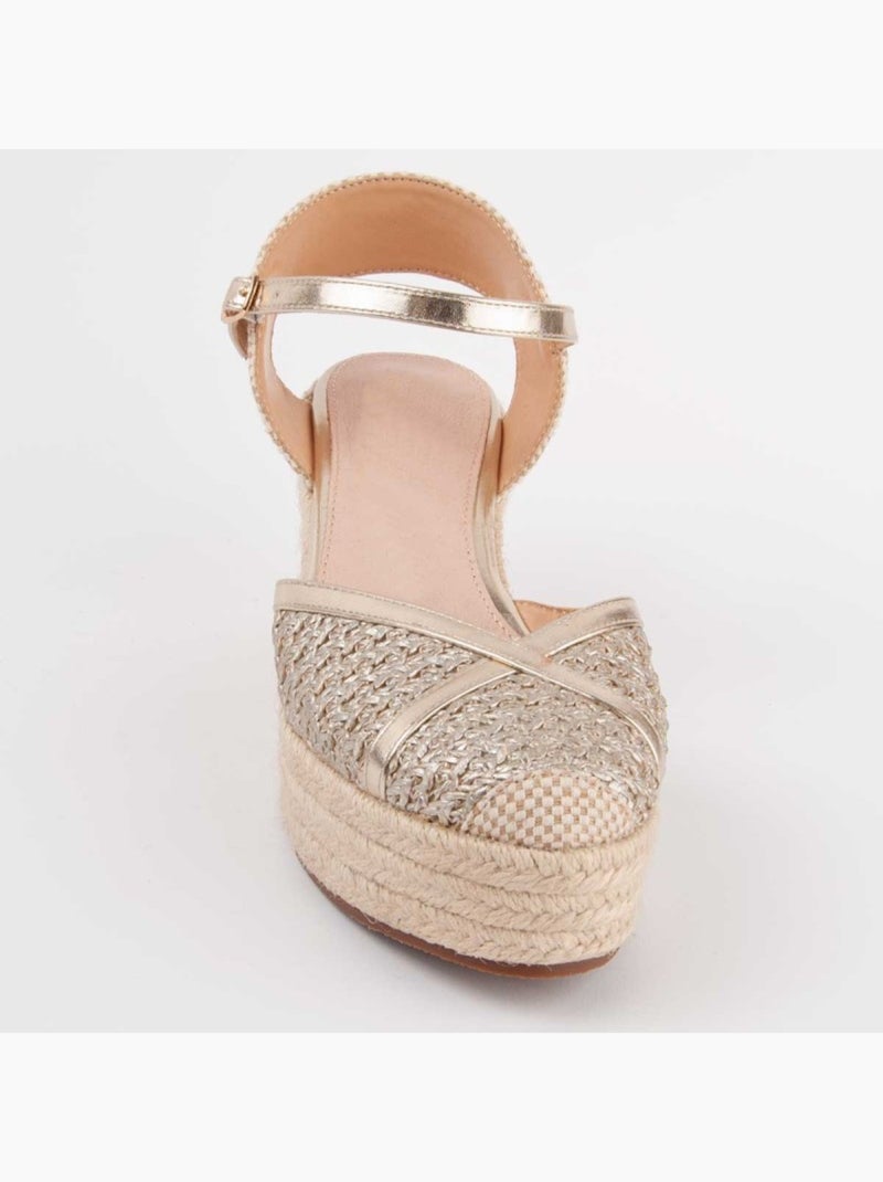 Espadrilles De Sparte Matériau Synthétique Montevita Doré/or - Kiabi