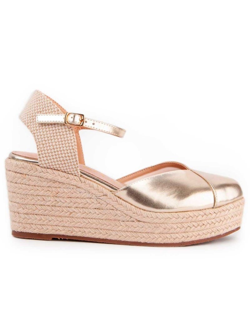 Espadrilles De Sparte Matériau Synthétique Montevita Doré/or - Kiabi