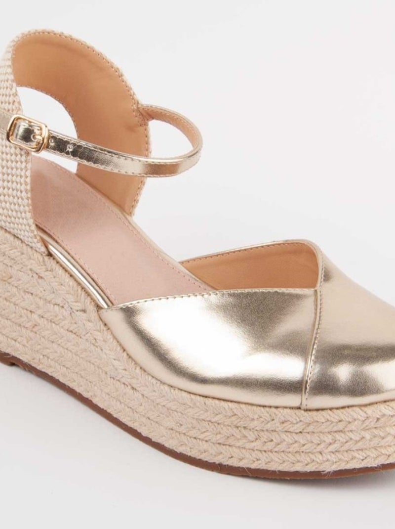 Espadrilles De Sparte Matériau Synthétique Montevita Doré/or - Kiabi