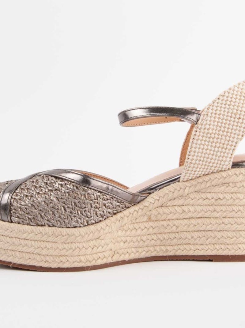Espadrilles De Sparte Matériau Synthétique Montevita Gris - Kiabi