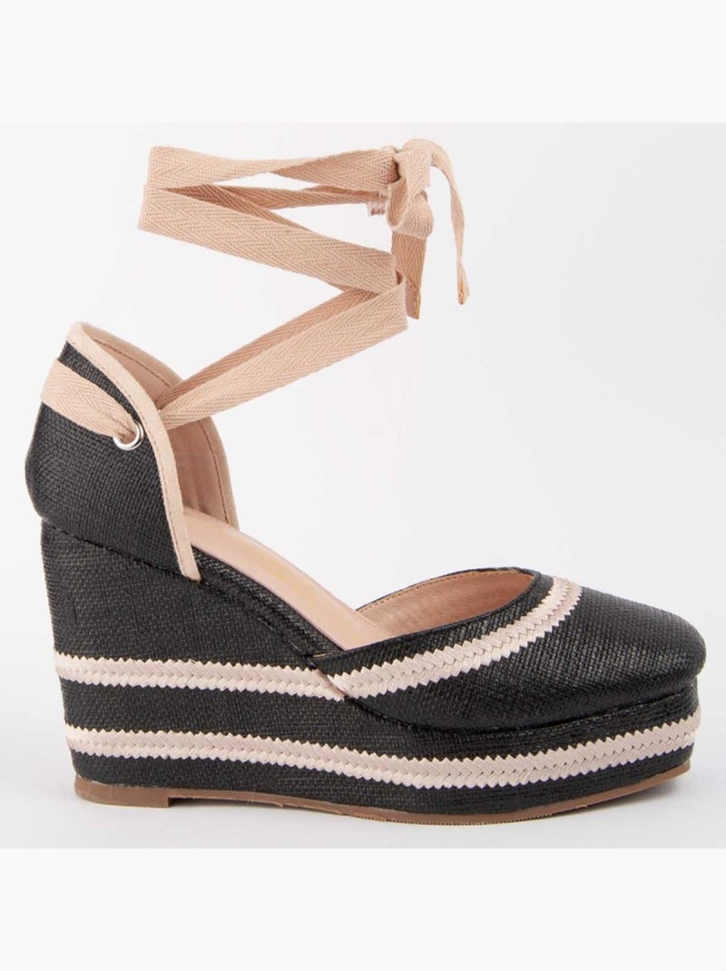 Espadrilles De Sparte Matériau Synthétique Montevita Noir - Kiabi