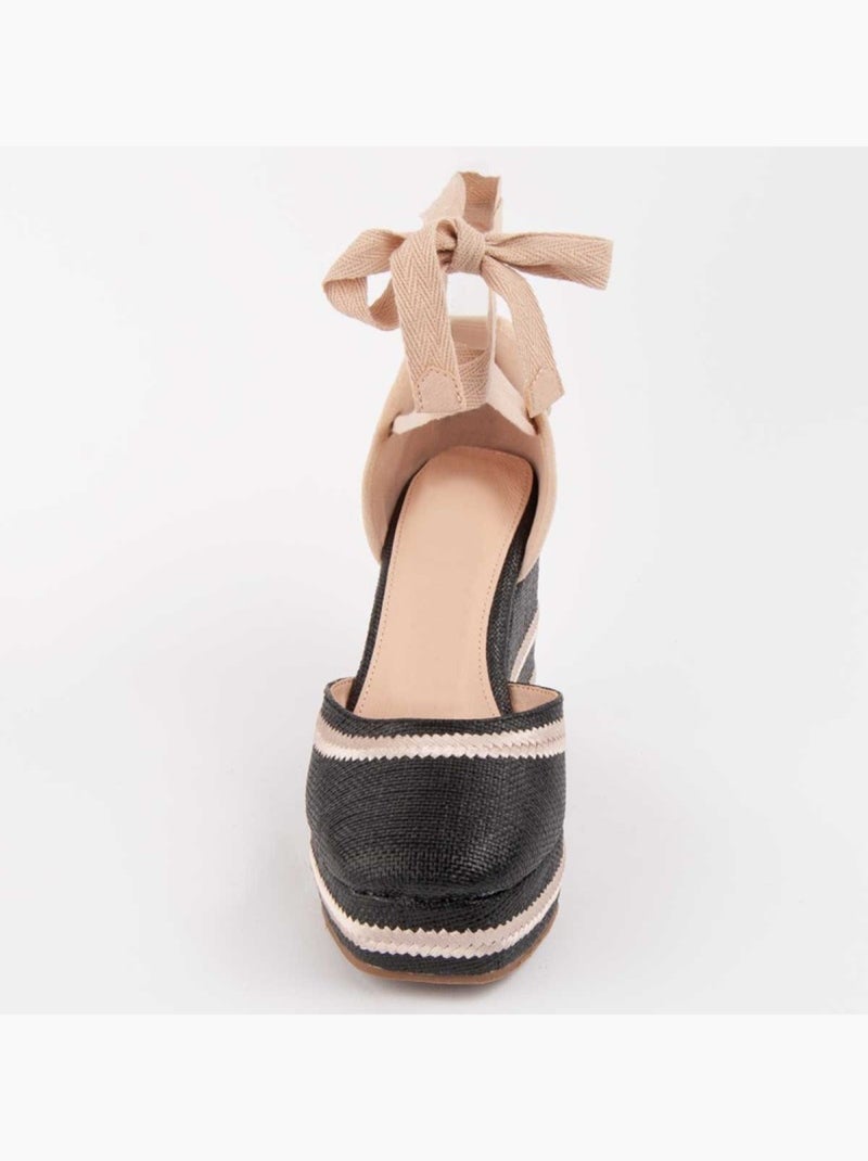 Espadrilles De Sparte Matériau Synthétique Montevita Noir - Kiabi