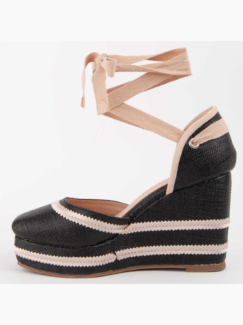 Espadrilles De Sparte Matériau Synthétique Montevita Noir - Kiabi