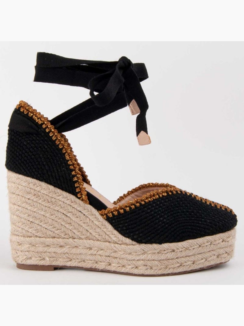 Espadrilles De Sparte Matériau Synthétique Montevita Noir - Kiabi