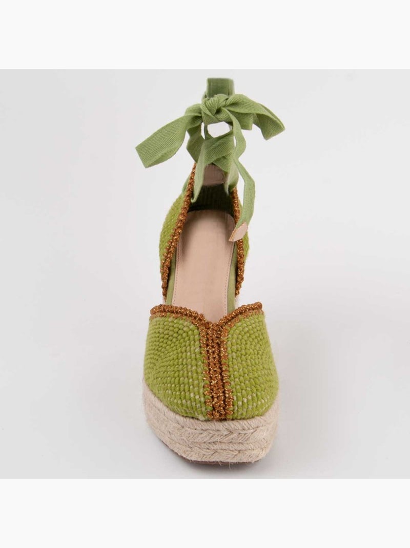 Espadrilles De Sparte Matériau Synthétique Montevita Vert - Kiabi