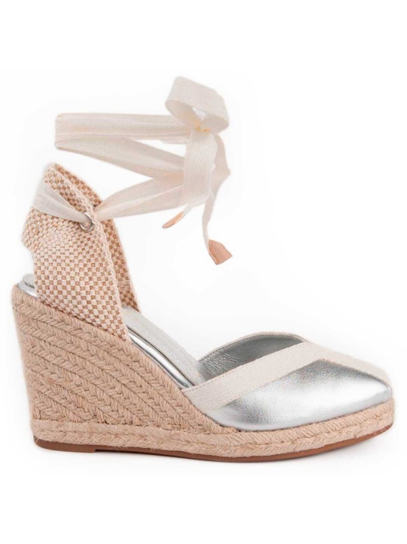 Espadrilles De Sparte Matériel Synthétique Montevita Argent - Kiabi