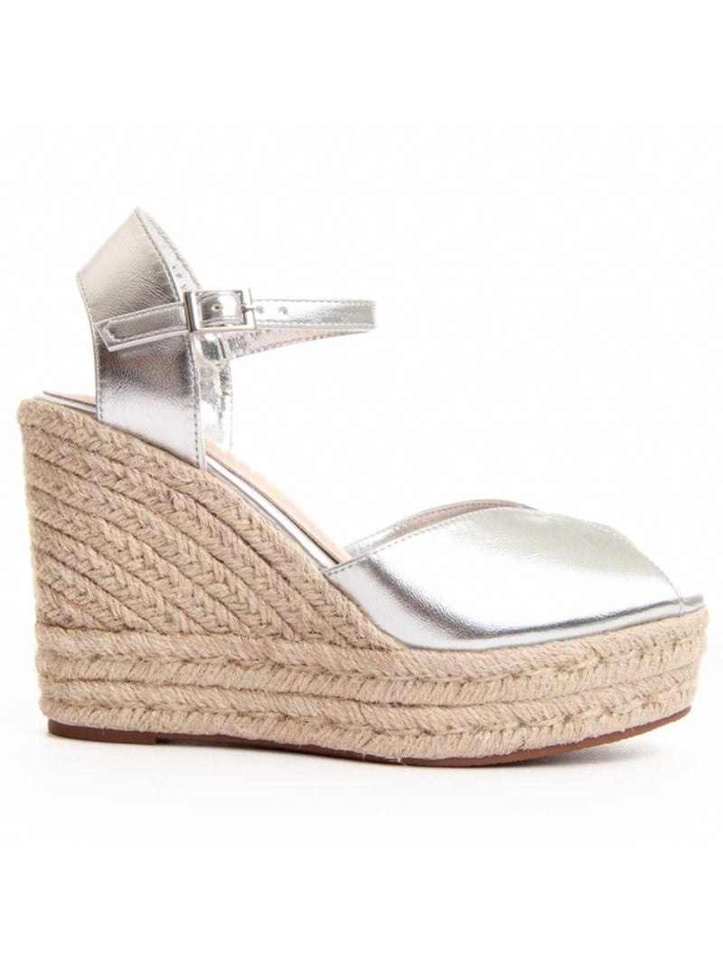 Espadrilles De Sparte Matériel Synthétique Montevita Argent - Kiabi