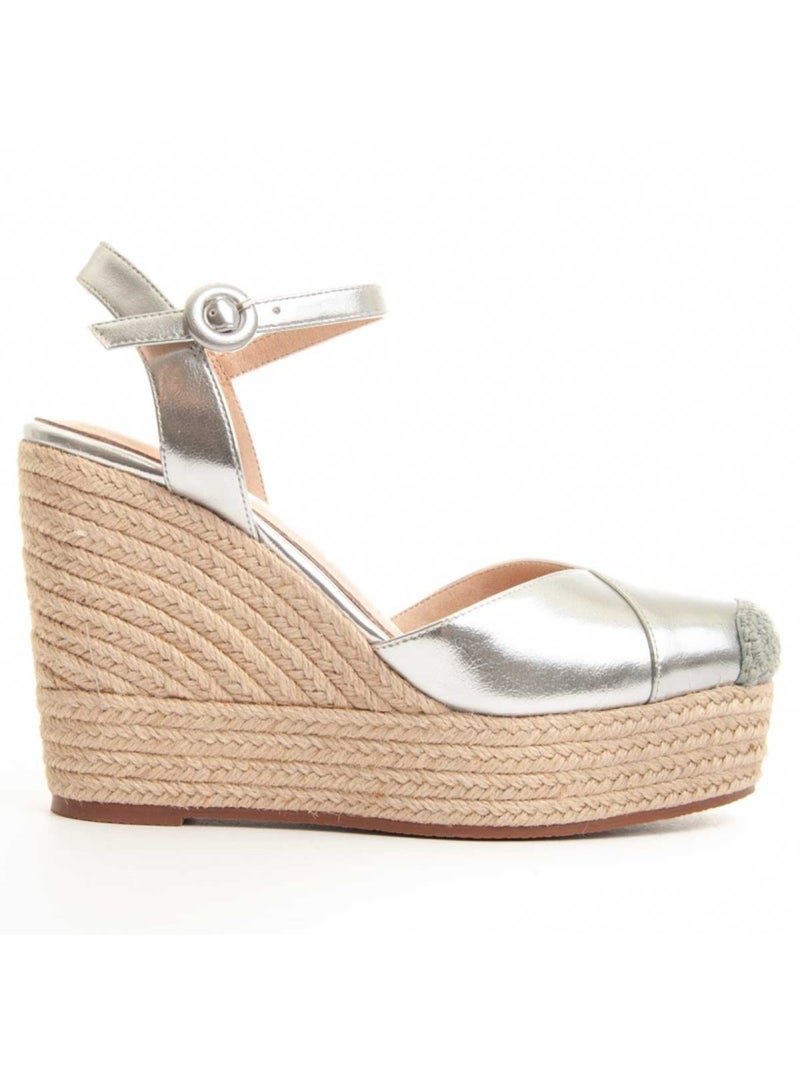 Espadrilles De Sparte Matériel Synthétique Montevita Argent - Kiabi